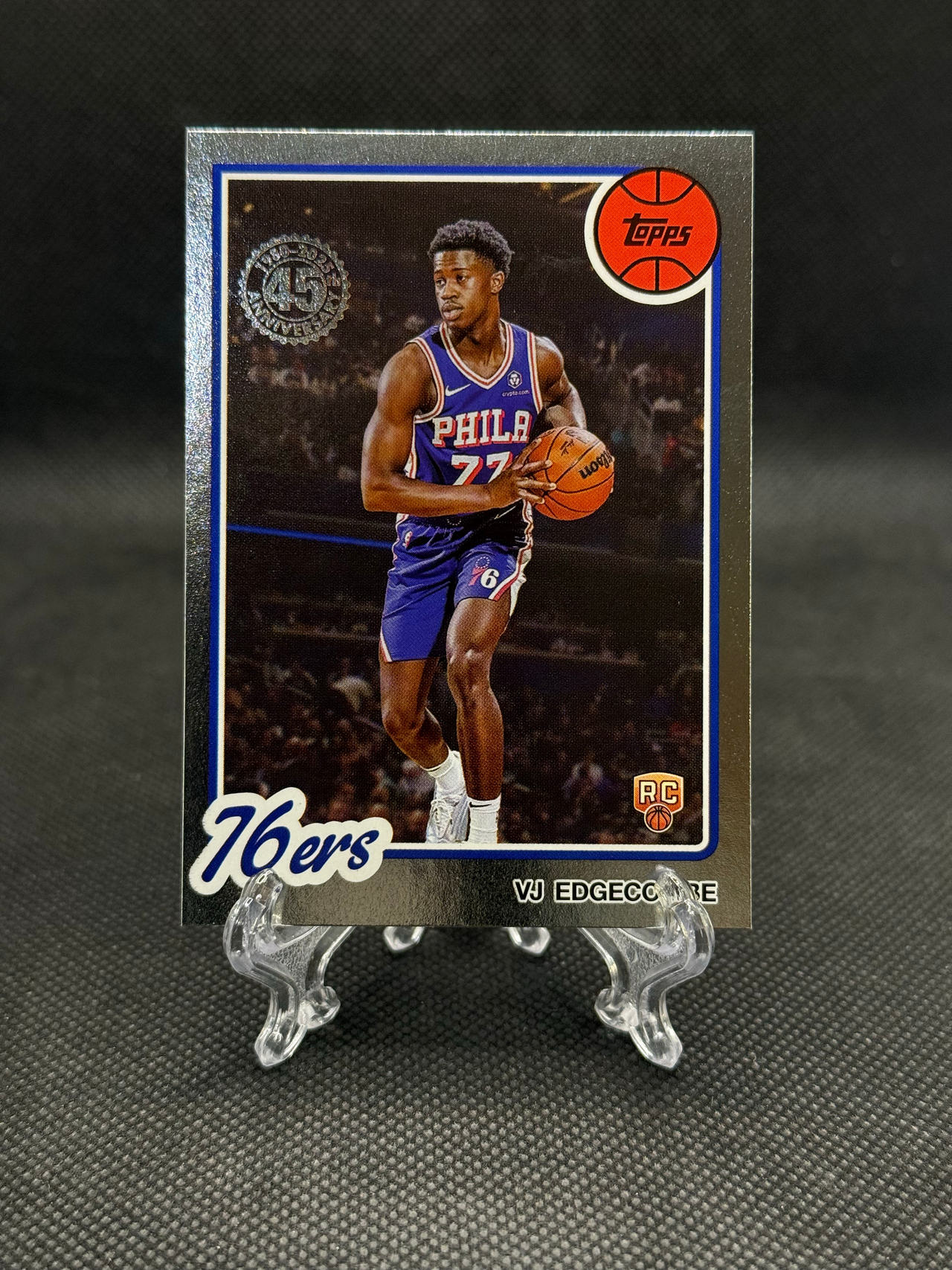 VJ Edgecombe 2024-25 Topps Chrome 45th Anniversary #80BK-96 Rookie Card