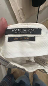 Scotch & Soda Striped Straight Leg Pants - Image 3