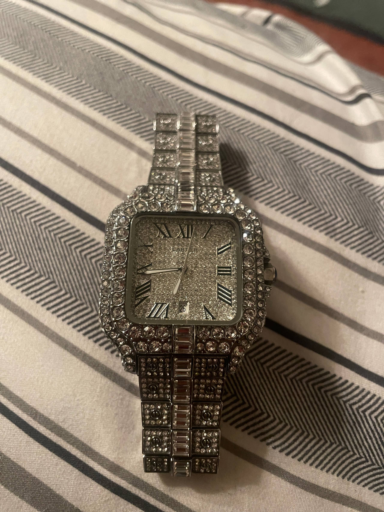 Cartier Santos Iced Out