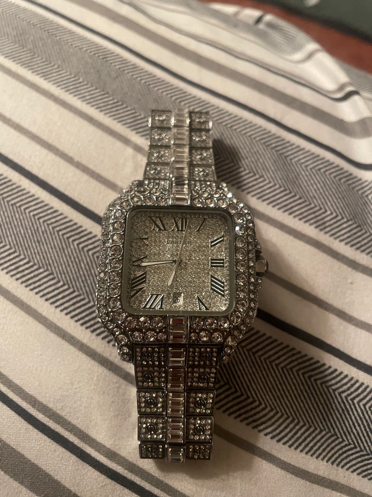 Cartier Santos Iced Out