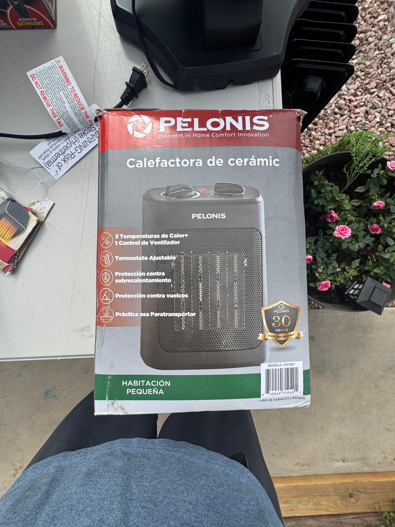 New Pelonis CH1001 Ceramic Safety Heater