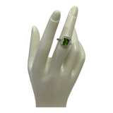 Peridot w/ Lab Grown Diamond Halo Ring 1.90 CTW Size 6 - Image 7