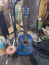 Johnson Acoustic Guitar Blue Burst - Image 2