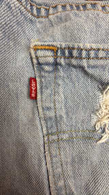 Levi's 502 Cut Off Denim Shorts 33 - Image 7