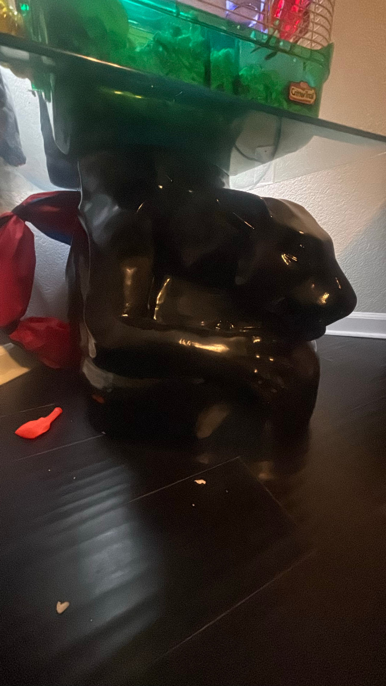Glass Top Coffee Table with Hand Sculpture Base