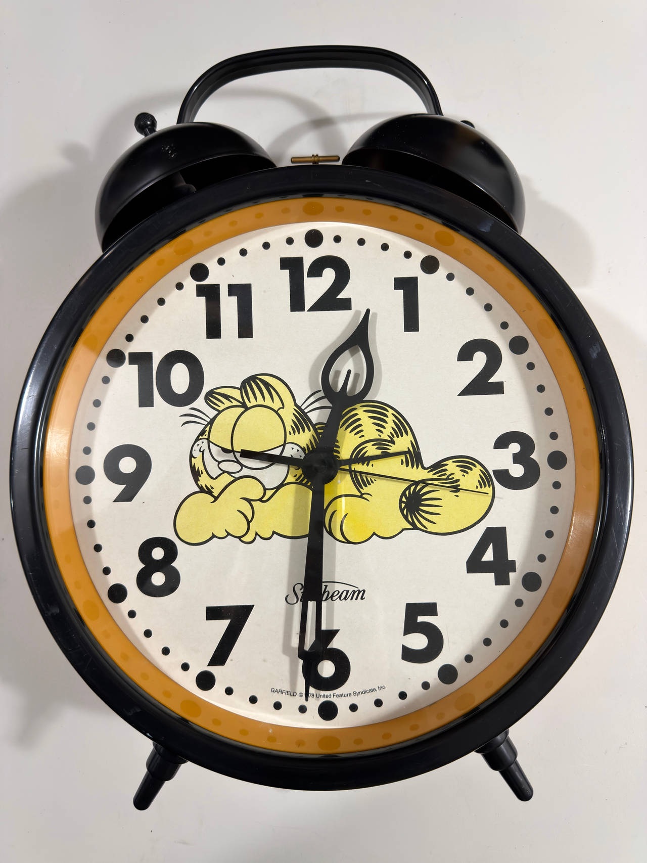 Vintage Garfield Alarm Clock Sunbeam 1978 – Tested & Working – Retro Collectible