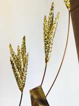 Vintage Brass Wheat Stalk Wall Hanging Mid Century - Image 3