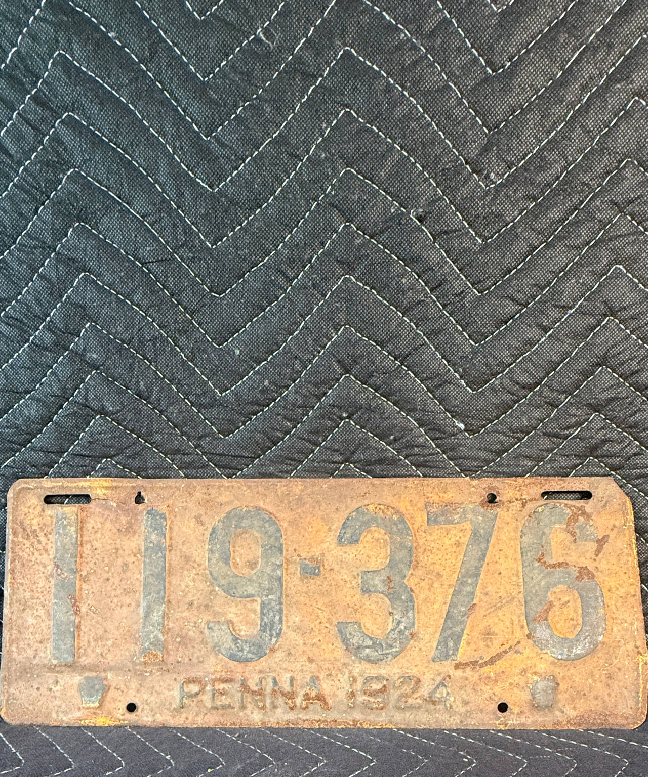 1924 Pennsylvania License Plate
