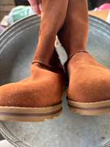 Muks Luks Sunburst Lace Up Suede Boots - Image 3