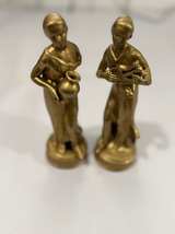 Vintage Ardalt Japan Verithin Porcelain Figurines Woman With Urn & Lyre Set of 2 - Image 4