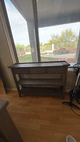 Barn Style Hall Console Table Saddle Brown - Image 2