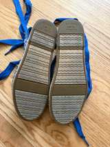 TOMS Blue Geometric Lace Up Espadrilles - Image 3