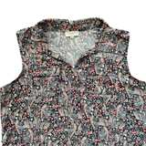 Loft Dress Women’s Size L Large Sleeveless Floral Shift Blue Pink Collared  - Image 3