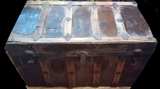 Antique Flat Top Steamer Trunk - Image 2