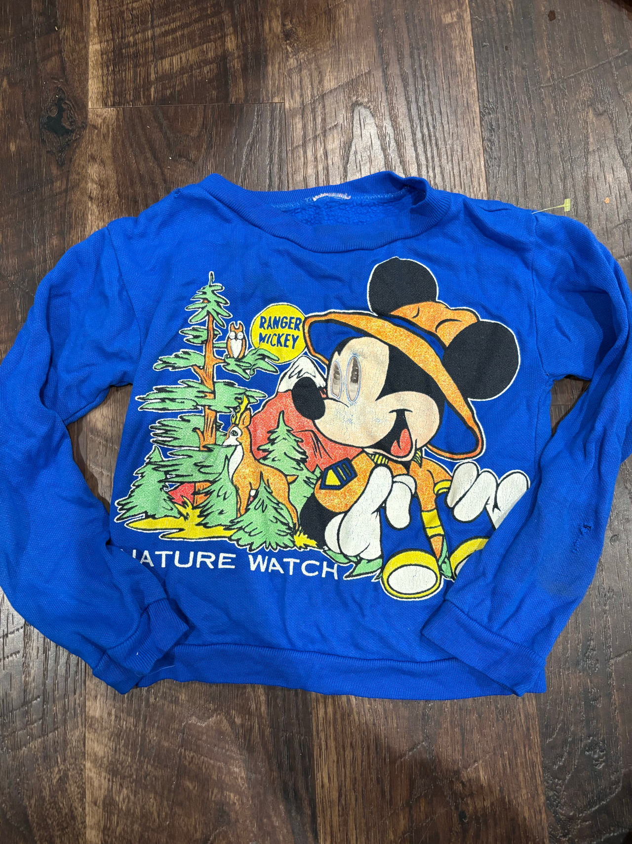 Vintage Disney Ranger Mickey Nature Watch Sweatshirt