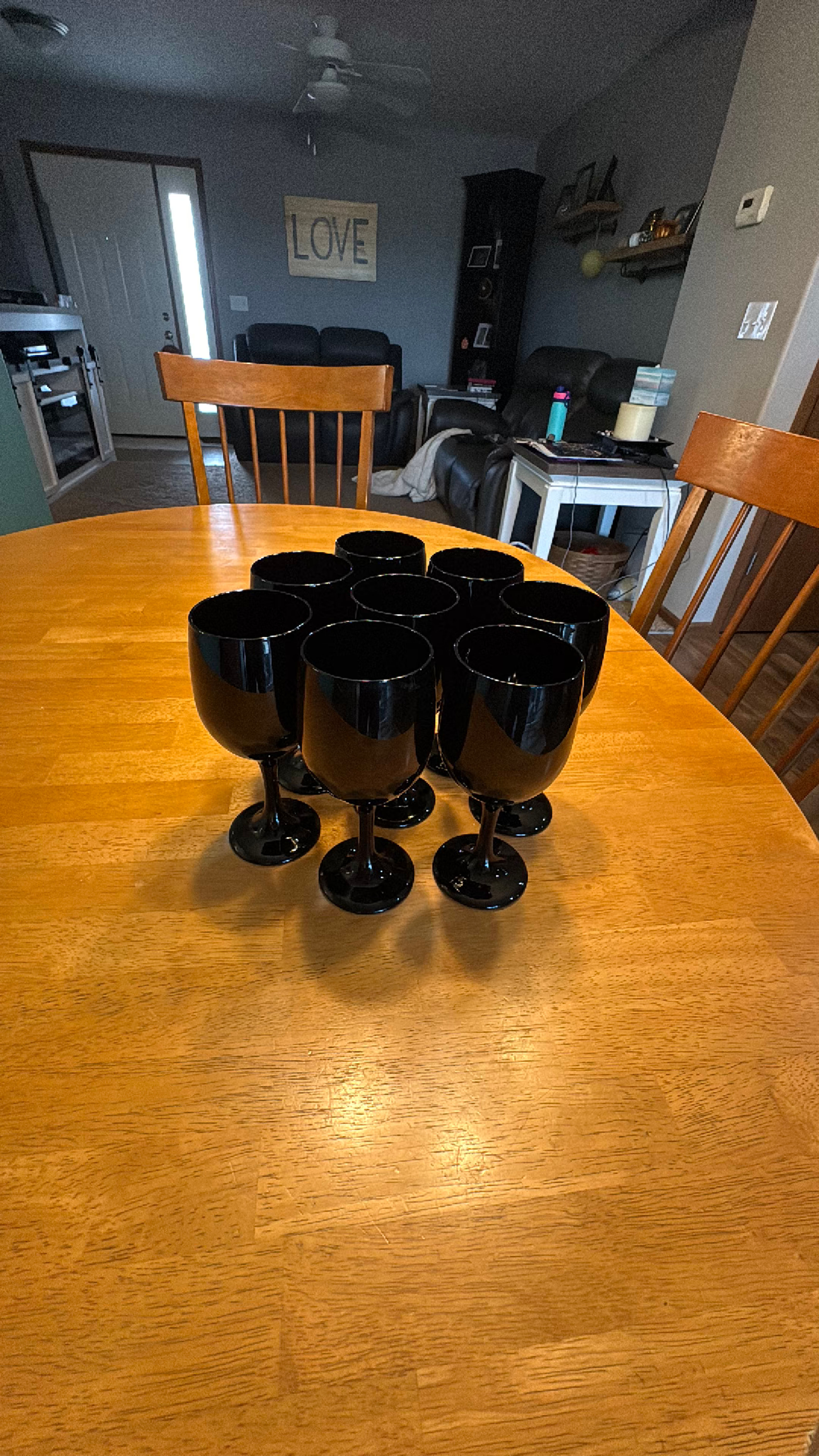 Black Wine Glasses Set - Image 2
