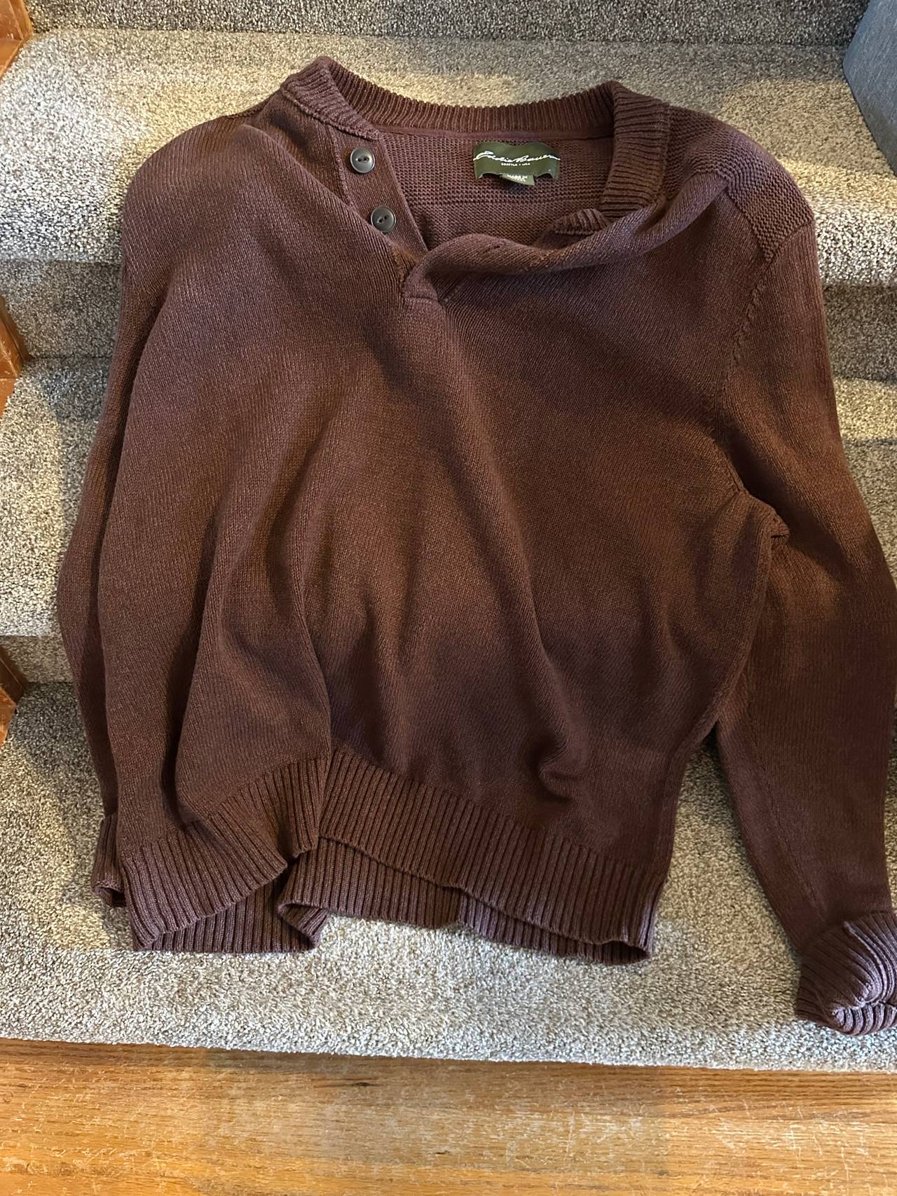 Eddie Bauer Men's Cotton Knit Sweater TXXXL