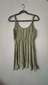 Green Floral Wrap Dress - Image 2