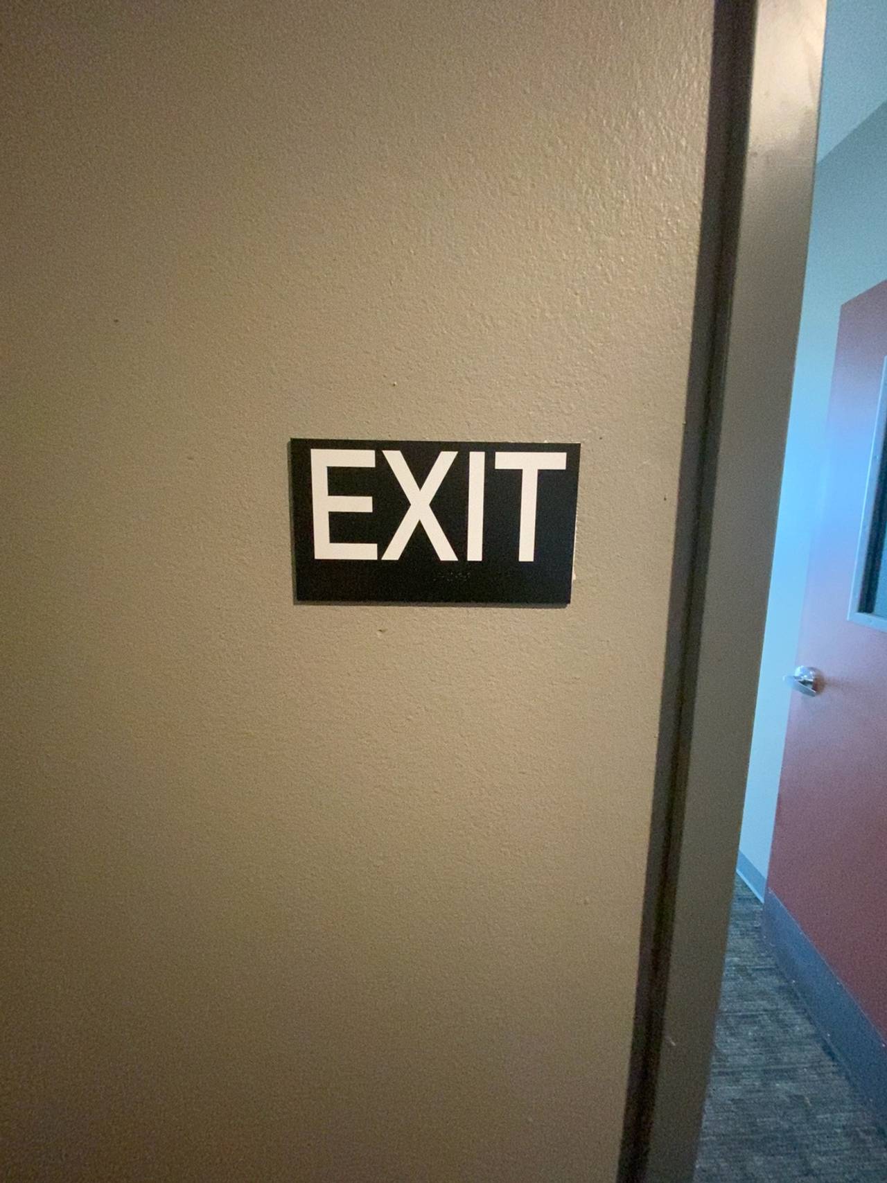 Brady Photoluminescent Exit Sign Black