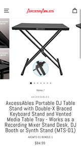 AxcessAbles MTS-01-BUNDLE-1 Double X-Stand with Tray - Image 7