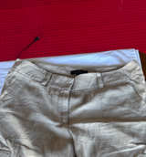 Ann Taylor Khaki Linen Blend Cargo Pants - Image 1