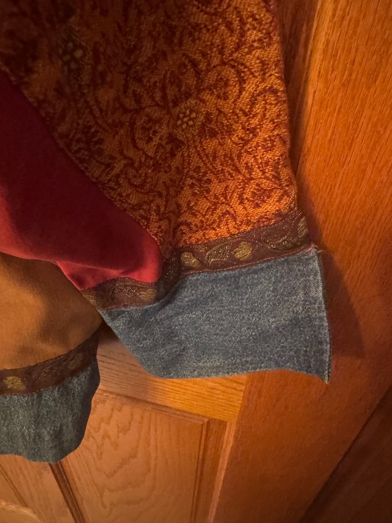 Bashaul Woman Patchwork Denim Trim Jacket