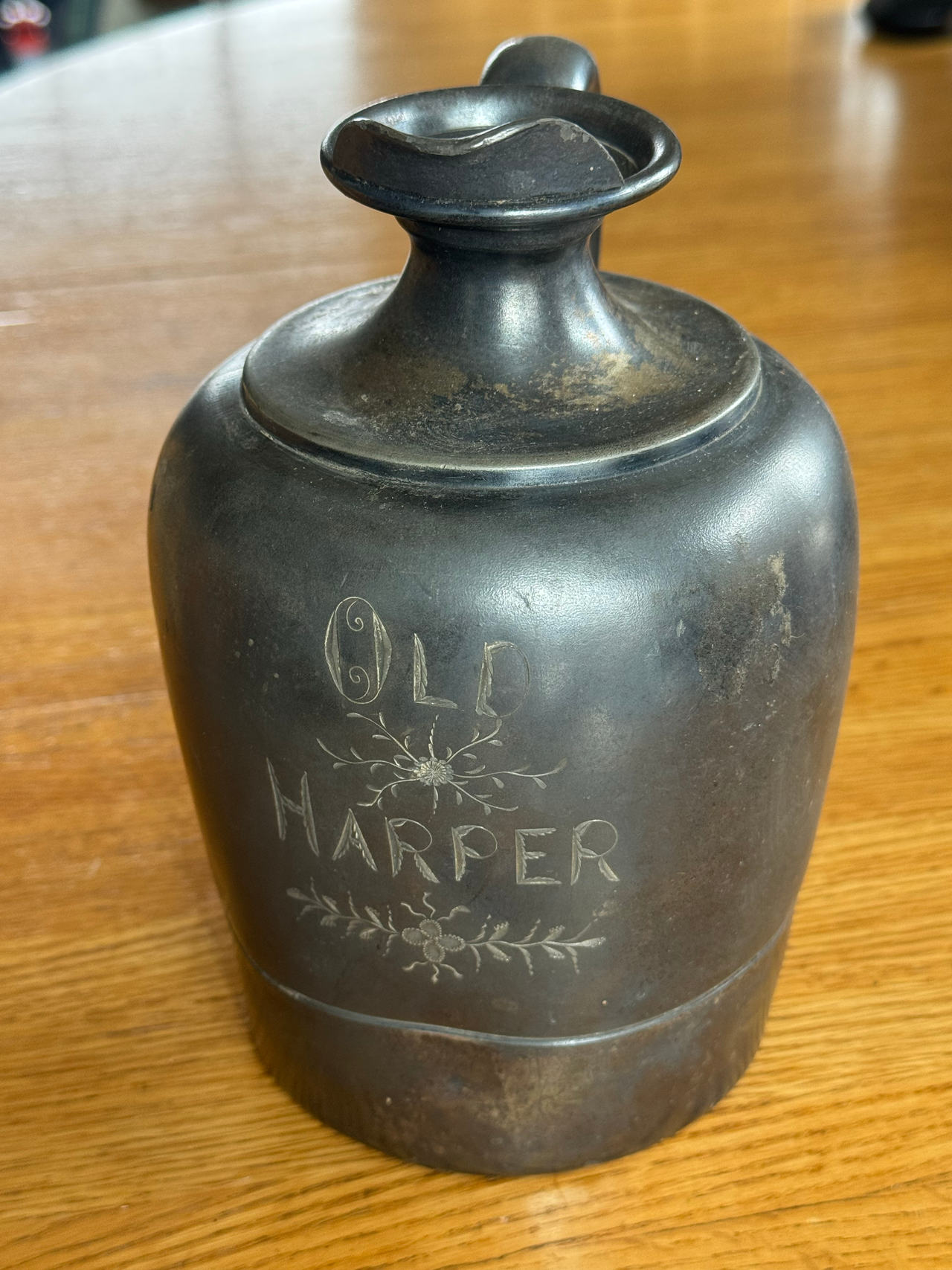 1800’s “Old Harper” Whiskey Saloon Water Pitcher