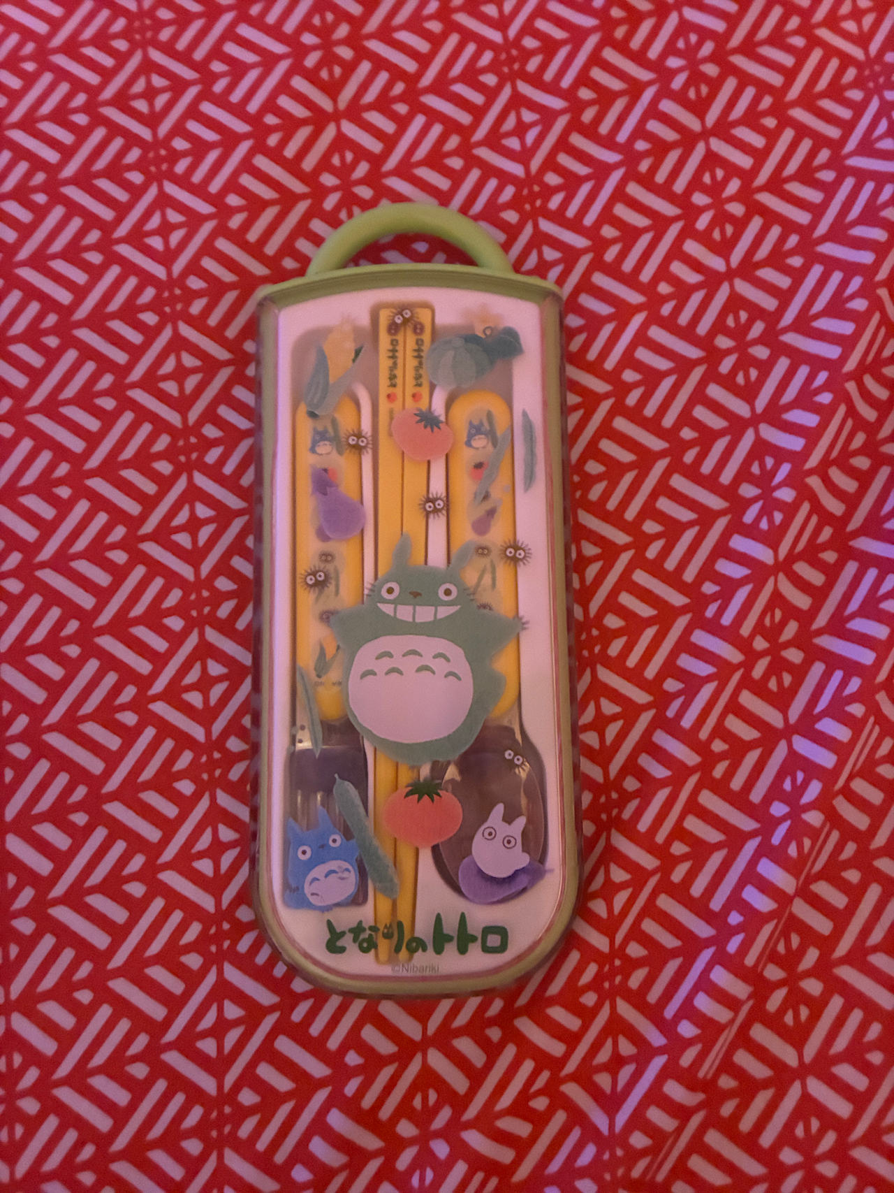 Skater My Neighbor Totoro Trio Cutlery Set with Case