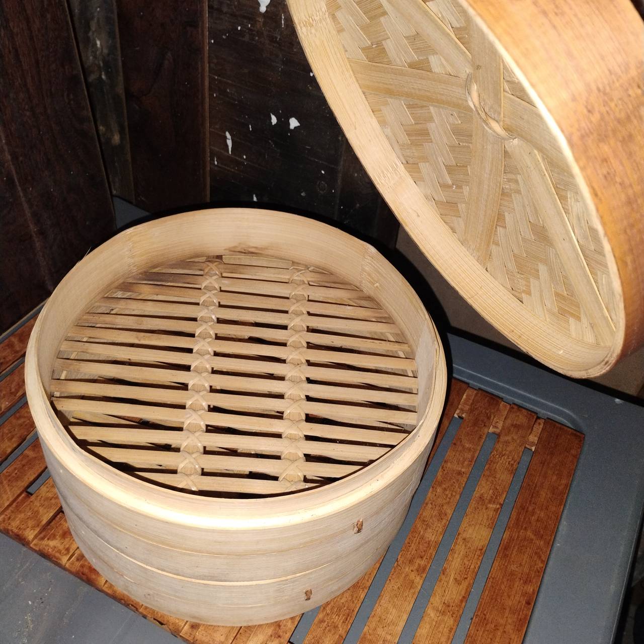 Bamboo Steamer Basket with Lid