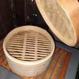 Bamboo Steamer Basket with Lid - Image 1