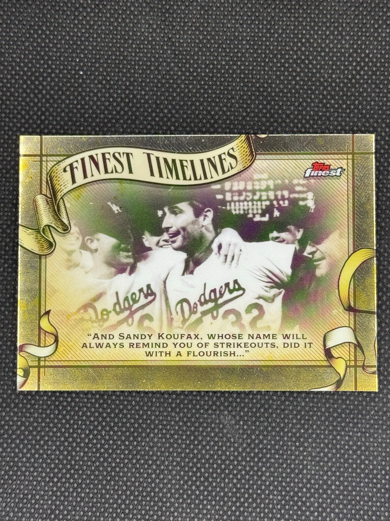 Topps Finest Timelines Sandy Koufax Baseball Card