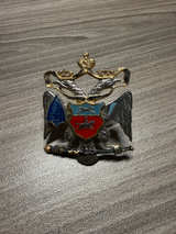 Russian Imperial Double-Headed Eagle Military Badge - Image 1
