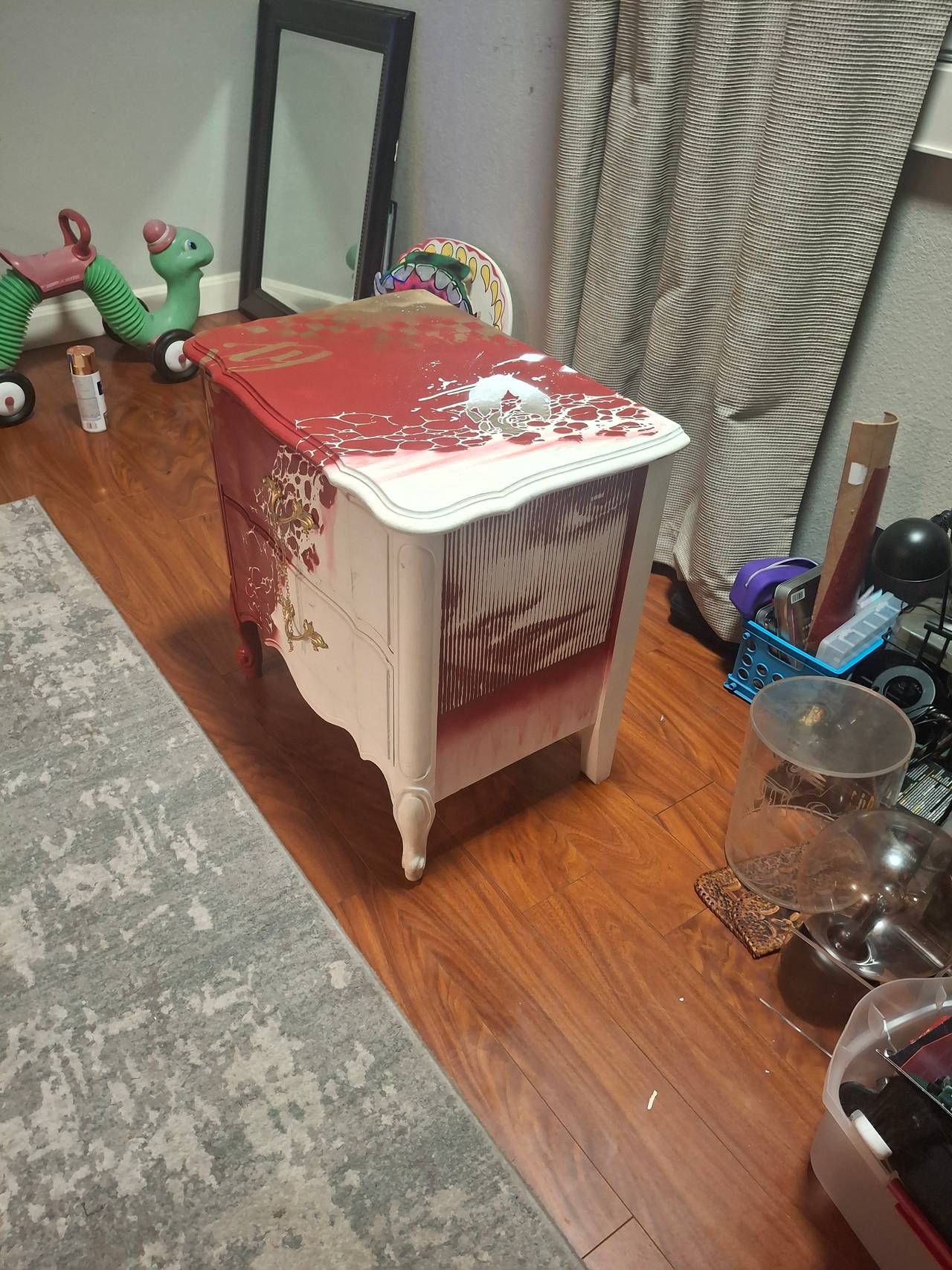 Custom Painted Vintage Nightstand