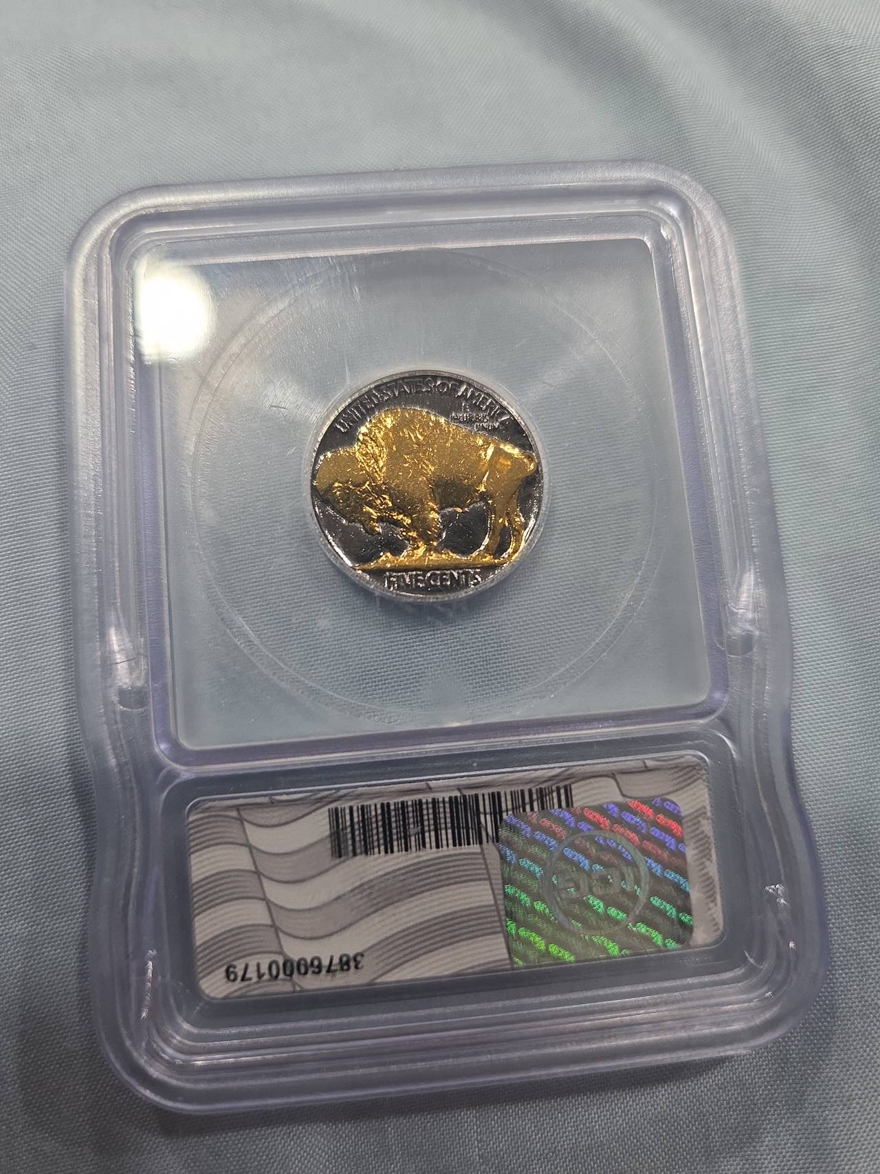 ICG Genuine Buffalo Nickel Ruthenium & Gold 1 of 500