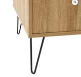 New Mainstays Modern Hairpin Rectangle Coffee Table Oak - Image 5