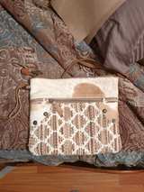 Mychailo Cowhide and Woven Crossbody Bag - Image 2