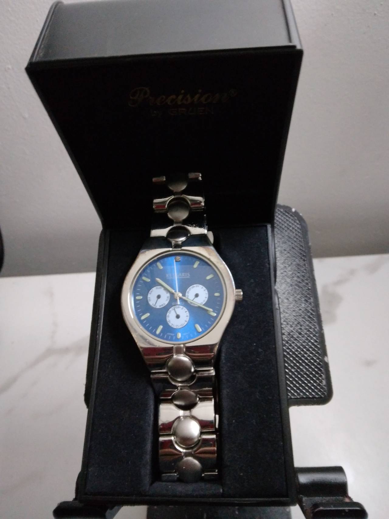 Precision by Gruen Blue Dial Multi-Function Watch