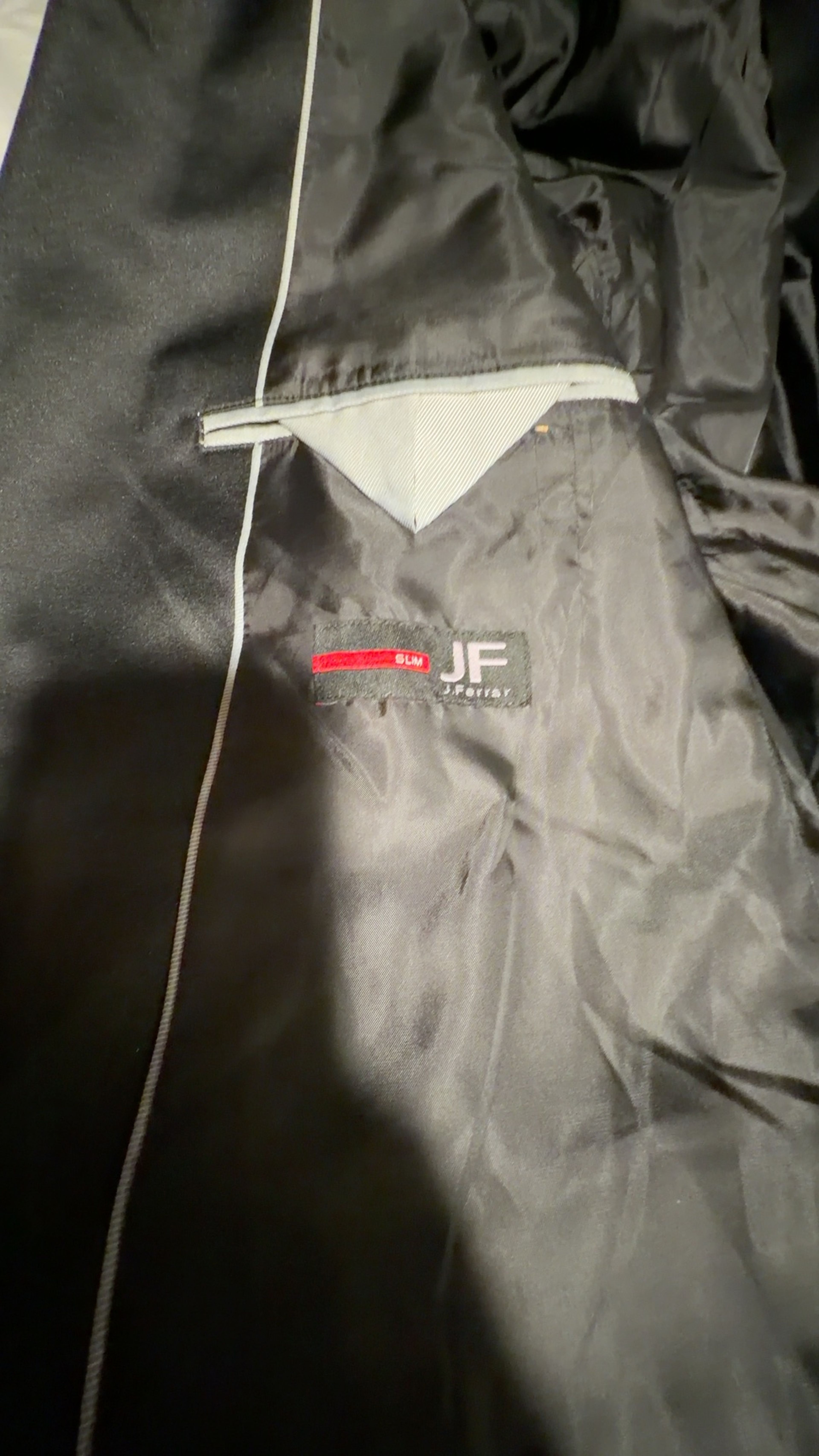 J Ferrar Black Slim Fit Blazer