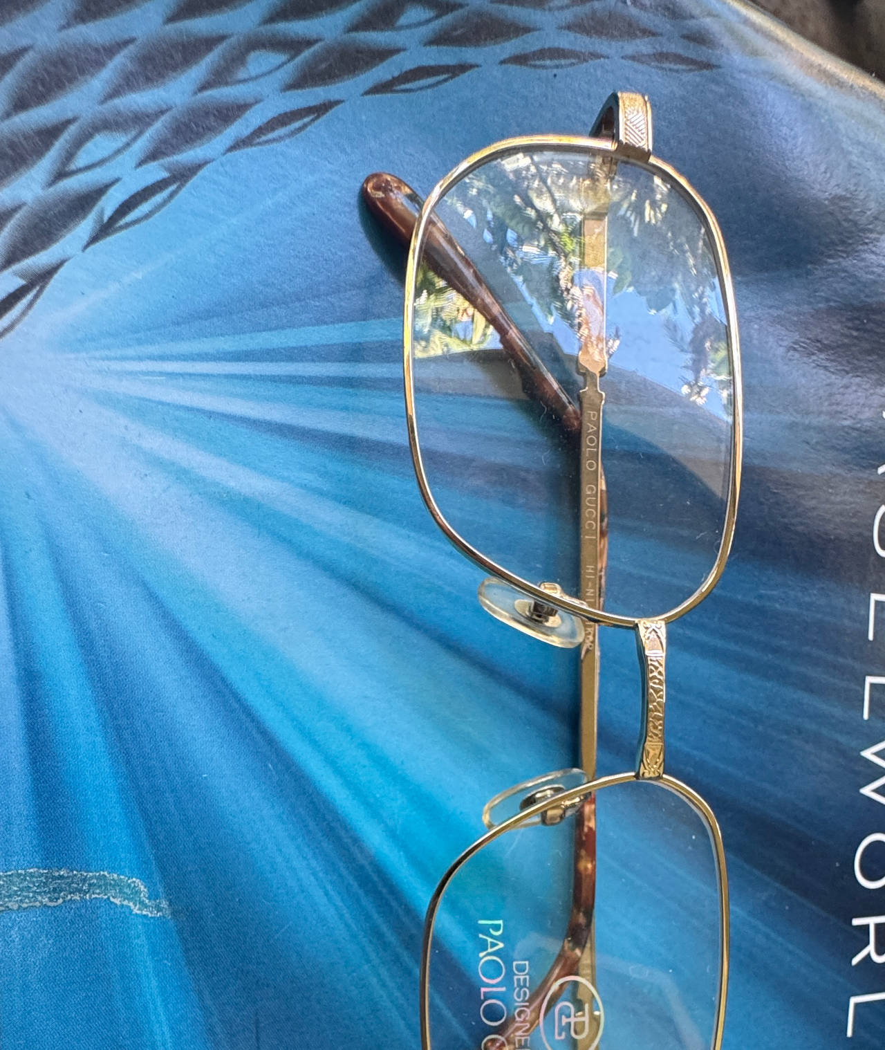 Paolo Gucci Vintage Gold Metal Eyeglasses