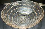 Hammered Glass Gold Rim Decorative Bowl - Image 1