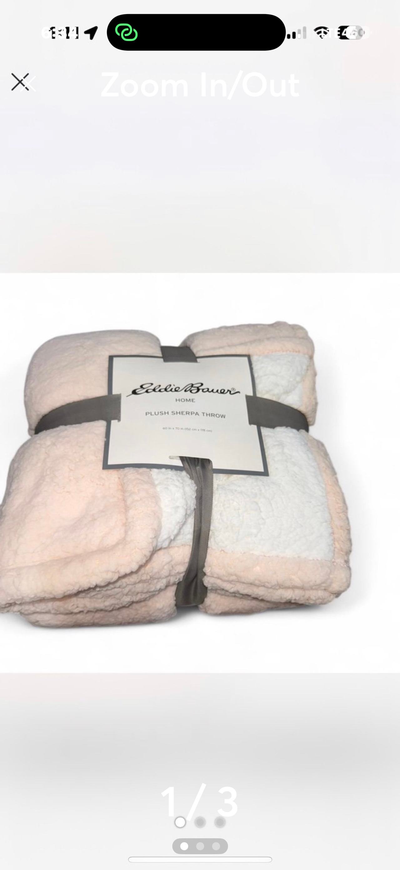 Eddie Bauer Plush Sherpa Throw Blanket