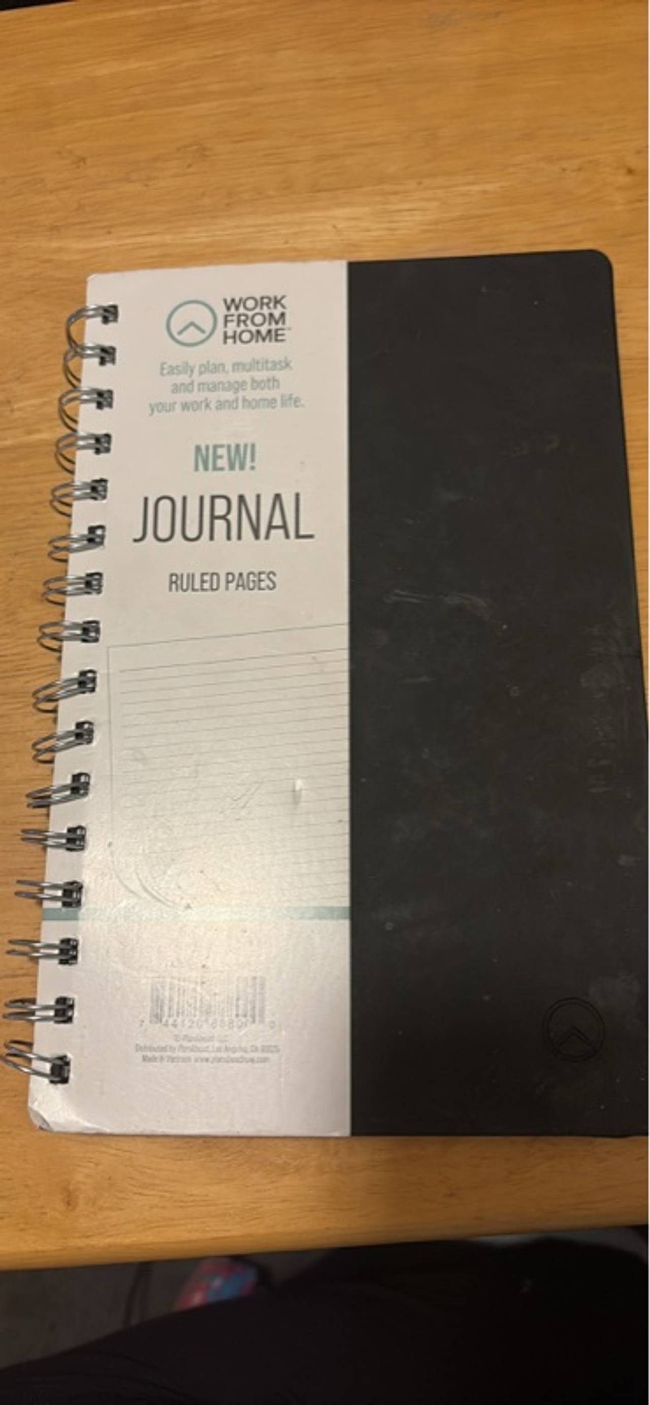 Walmart Black Spiral-Bound Notebook