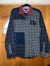 Tommy Hilfiger Patchwork Plaid Button Down Shirt Large - Image 4