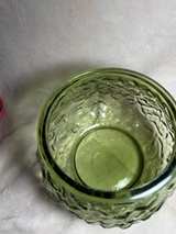 Indiana Glass Avocado Green Bark Textured Bowl - Image 2