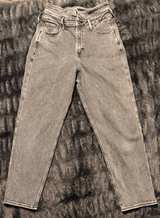 American Eagle Grey Ultra High Rise Mom Jeans, High Waisted 29x27 - Image 1
