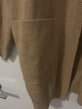 Vince Rib Placket Wool & Cashmere-Blend Cardigan Camel Tan - Image 7