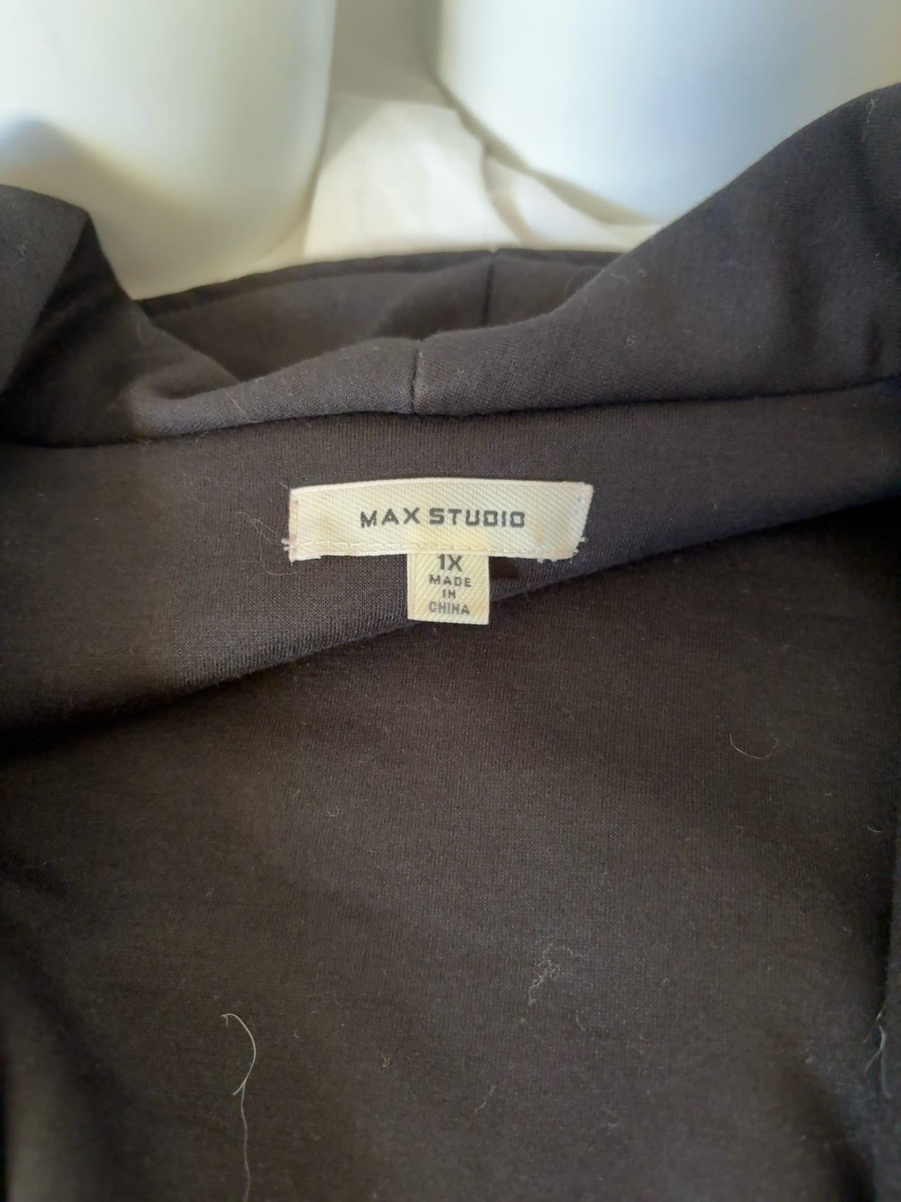 Max Studio Black Plus-size Cardigan Jacket Office Siren Business Casual