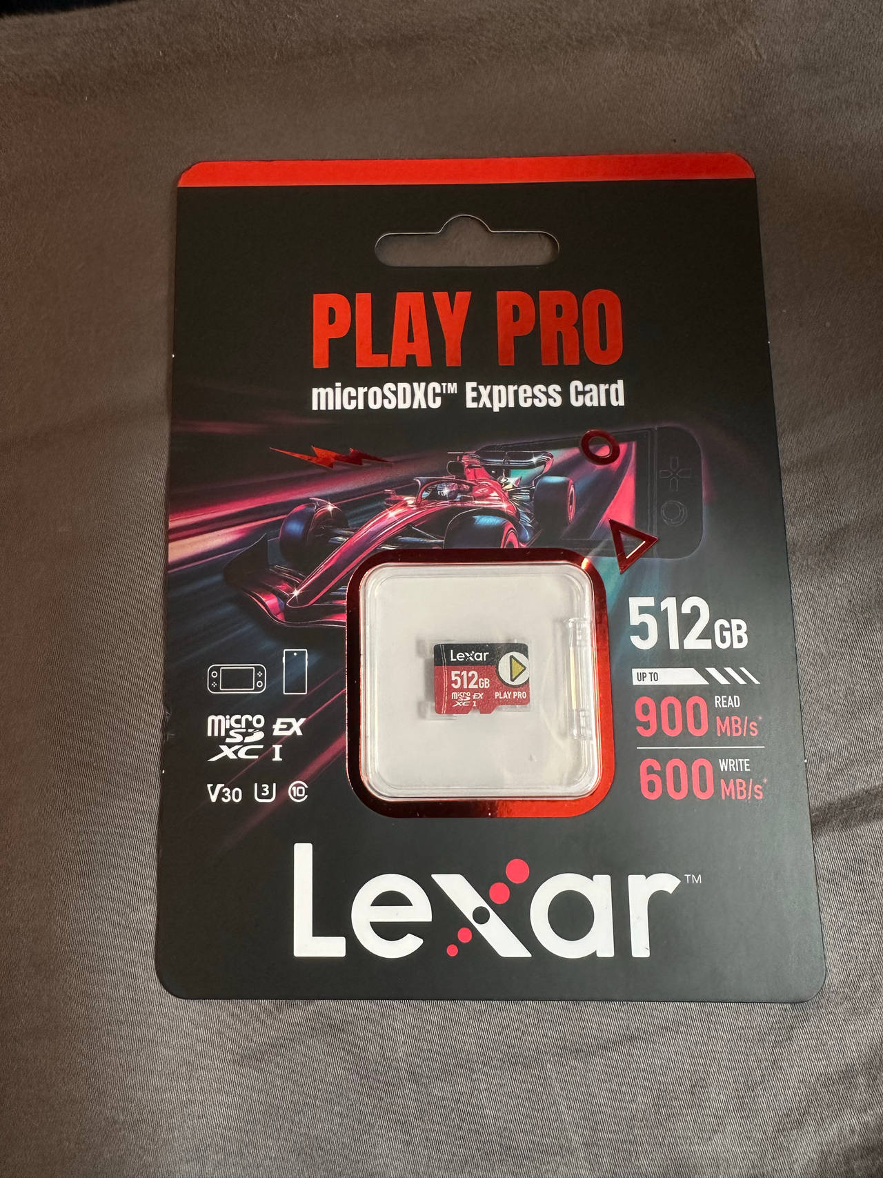 512GB Lexar PLAY PRO microSDXC Express Card for Switch 2