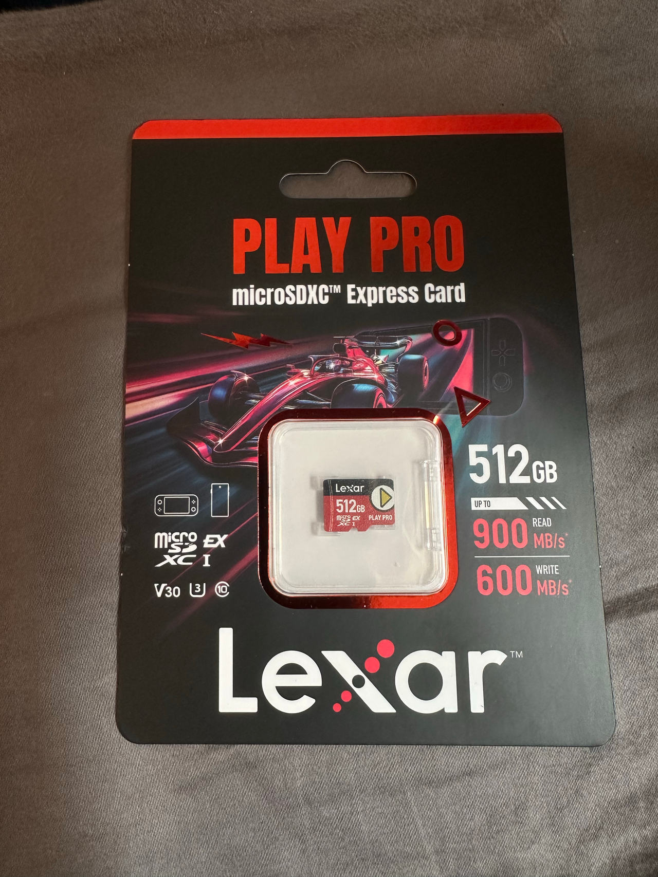 512GB Lexar PLAY PRO microSDXC Express Card for Switch 2