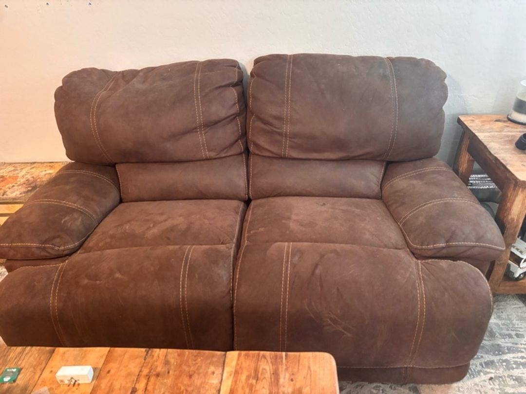 **MUST GO** Brown Power Recliner Loveseat/Small Couch